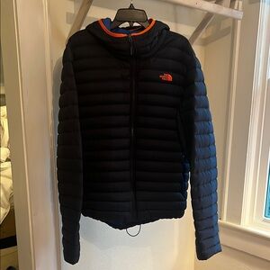 The North Face Black Jacket with Orange Detail